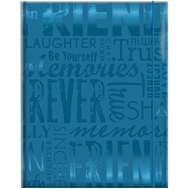 Embossed Gloss Friends Expressions Teal Photo Album (TealMaterials PaperIncludes One 6.5 x 4 7/8 x 1 7/8 inch albumHolds up to 100 4 x 6 inch photosAcid free and photo safeImported  )