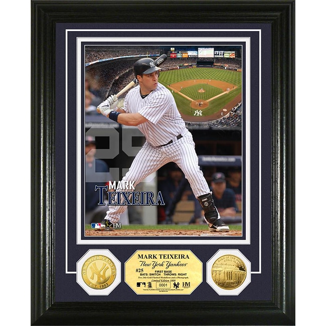 New York Yankees Mark Texeira Gold Coin Photo Mint