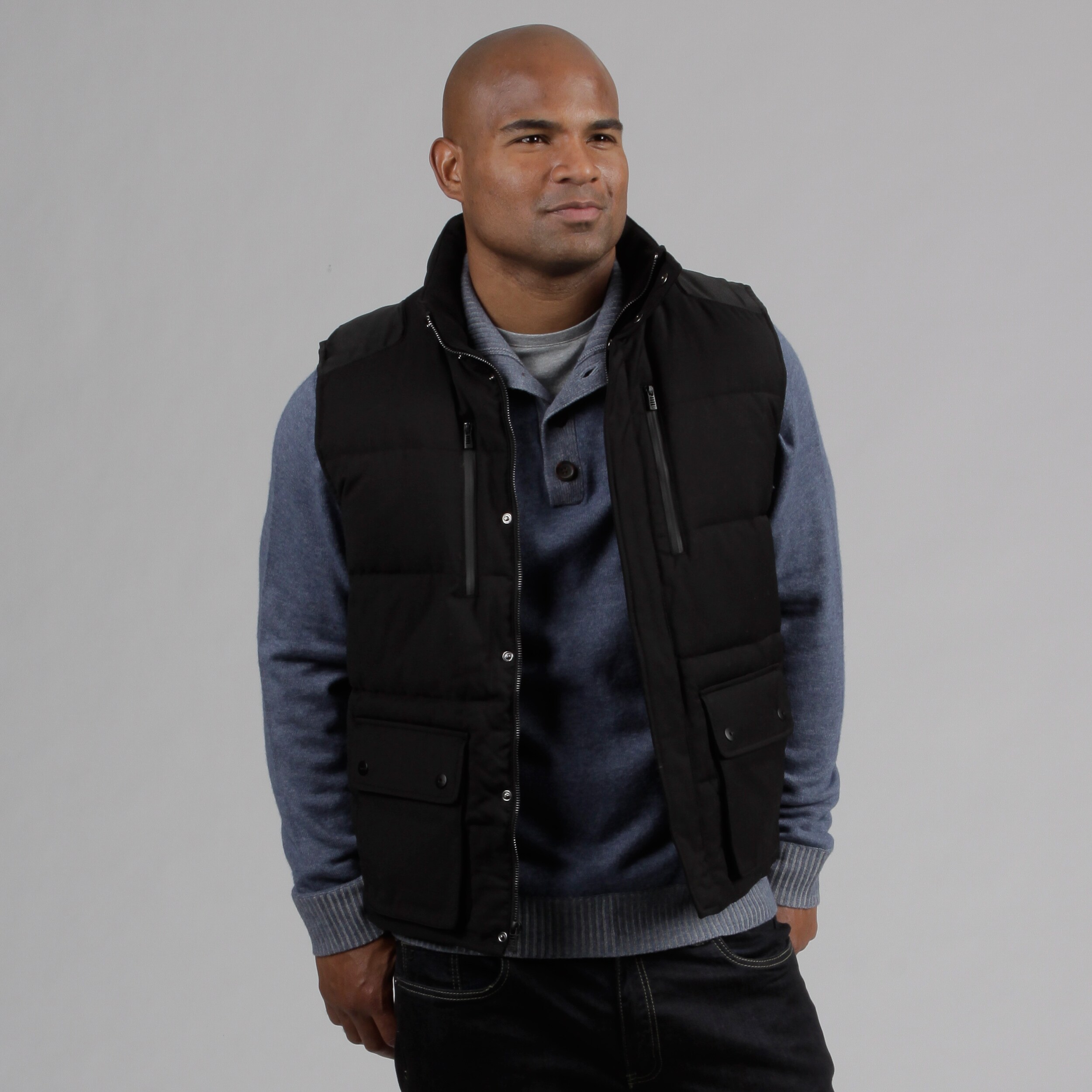 calvin klein black puffer vest