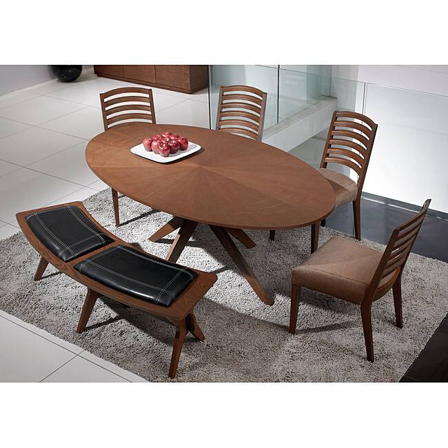 Jessica Cocoa Finish 6-piece Dining Set