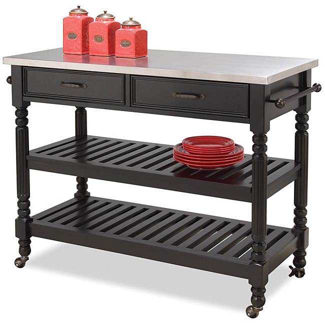 Savannah Black Kitchen Cart