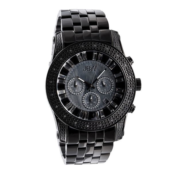 JBW Mens Krypton Black JB 6219 L Chronograph Diamond Watch