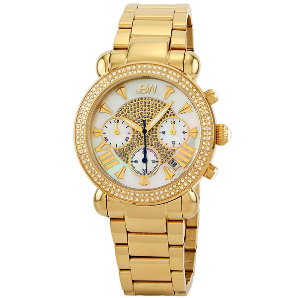 Shop Jbw Women's Gold Diamond Chronograph Watch - Free Shipping Today ...