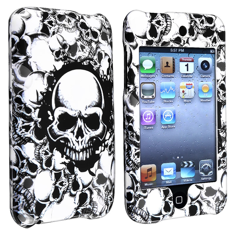 INSTEN White Skull Snap-on iPod Case Cover for Apple iPod Touch Generation 2/ 3