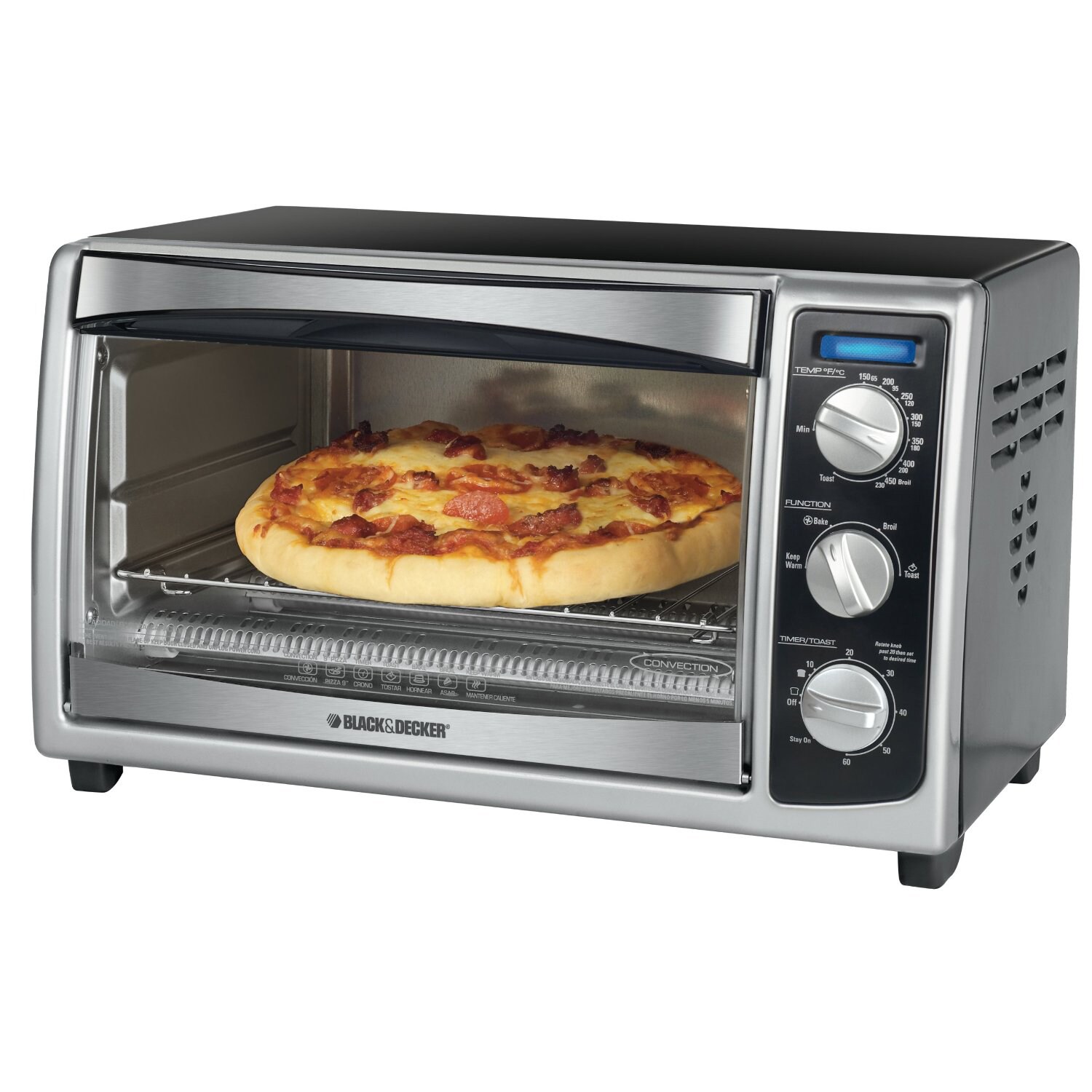 GE 6-Slice Stainless Steel Convection Toaster Oven (1500-Watt) in the Toaster  Ovens department at