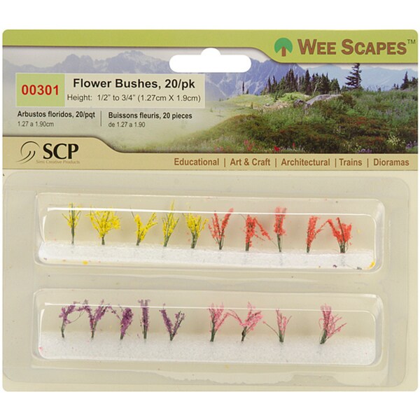 Wee Scapes Miniature Flower Bushes (Pack of 20)