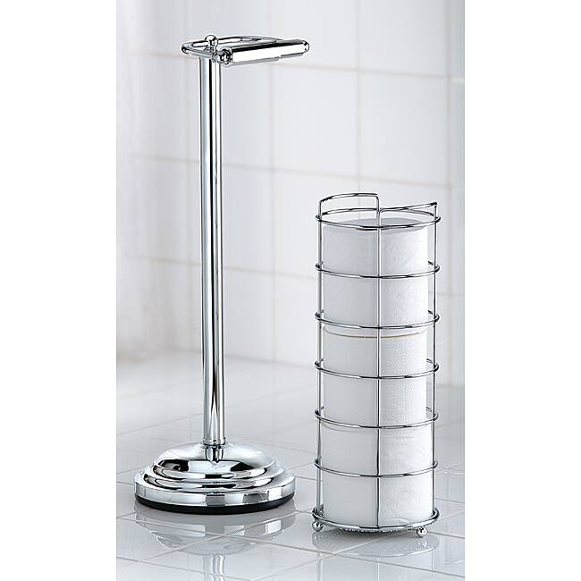 Taymor Satin-nickel Steel Wire Toilet Tissue Holder Duet 2-piece Set