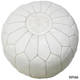 preview thumbnail 1 of 7, Handmade Moroccan Contemporary Leather Ottoman Pouf (Morocco)