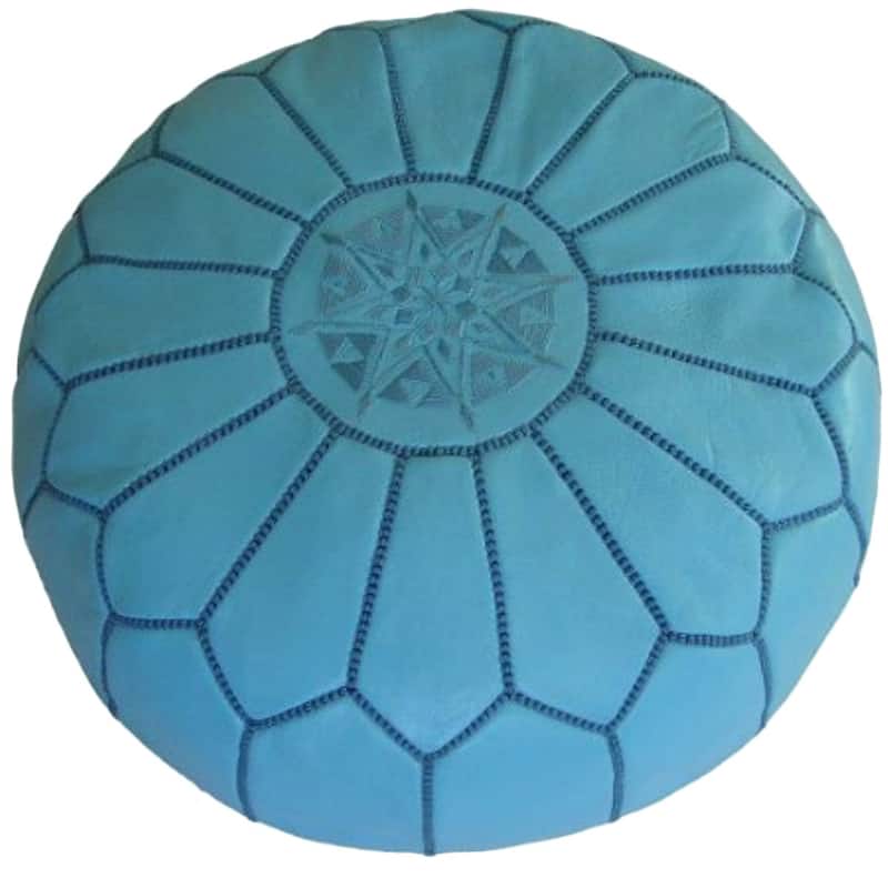 Handmade Moroccan Contemporary Ottoman Pouf (Morocco)