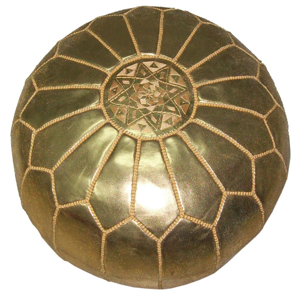 Handmade Moroccan Contemporary Ottoman Pouf (Morocco)