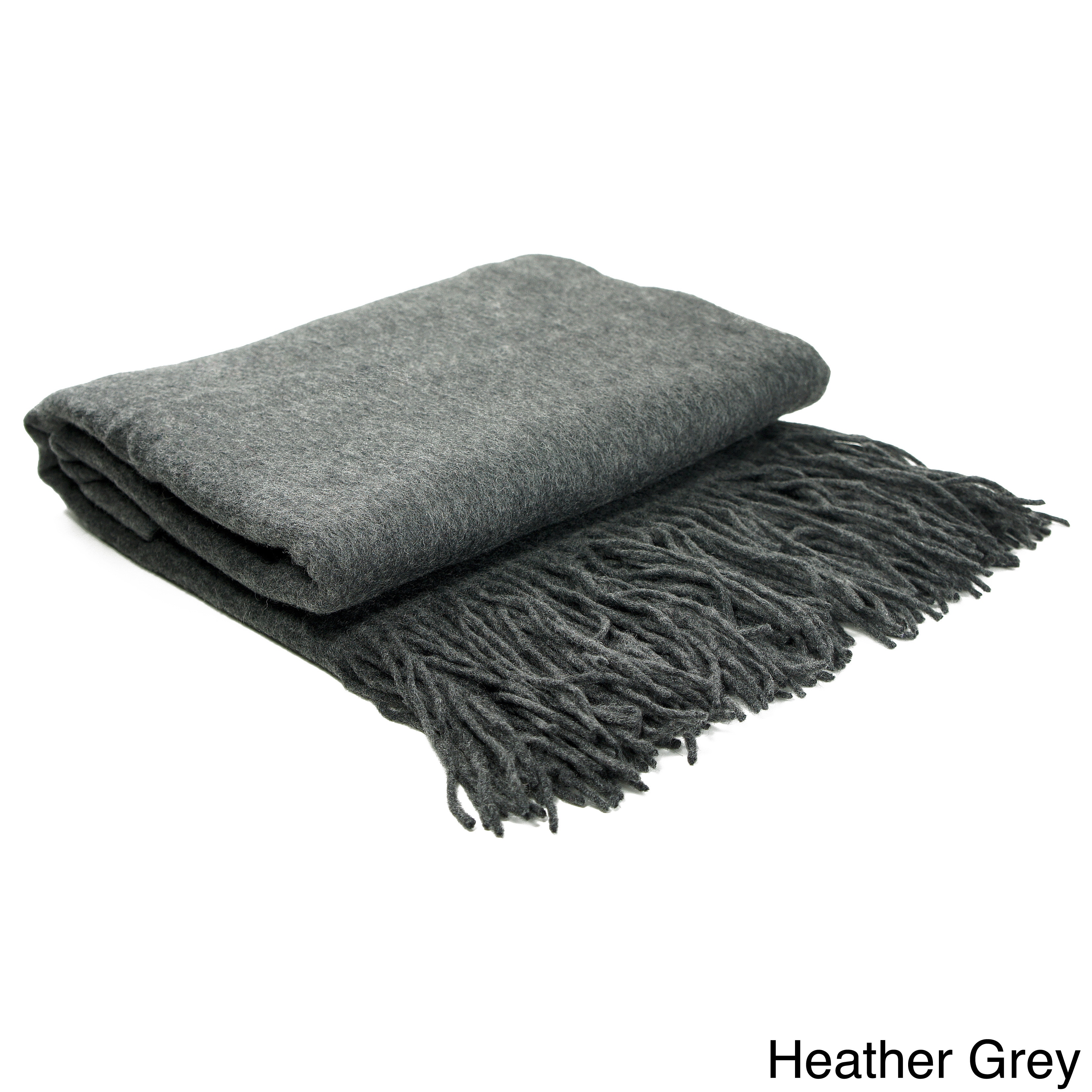 Cashmere Showroom Cashmere Showroom Signature Merino Wool Luxury Throw Grey Size Full