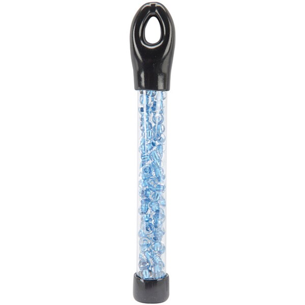 Crystal Blue Lined Glass Bead Tubes (22 Grams)