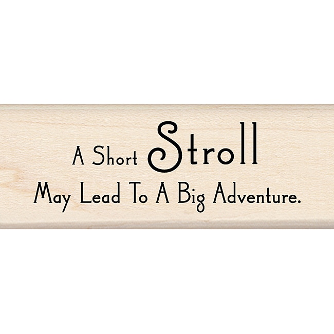 Inkadinkado Adventure Quote Wood mounted Rubber Stamp