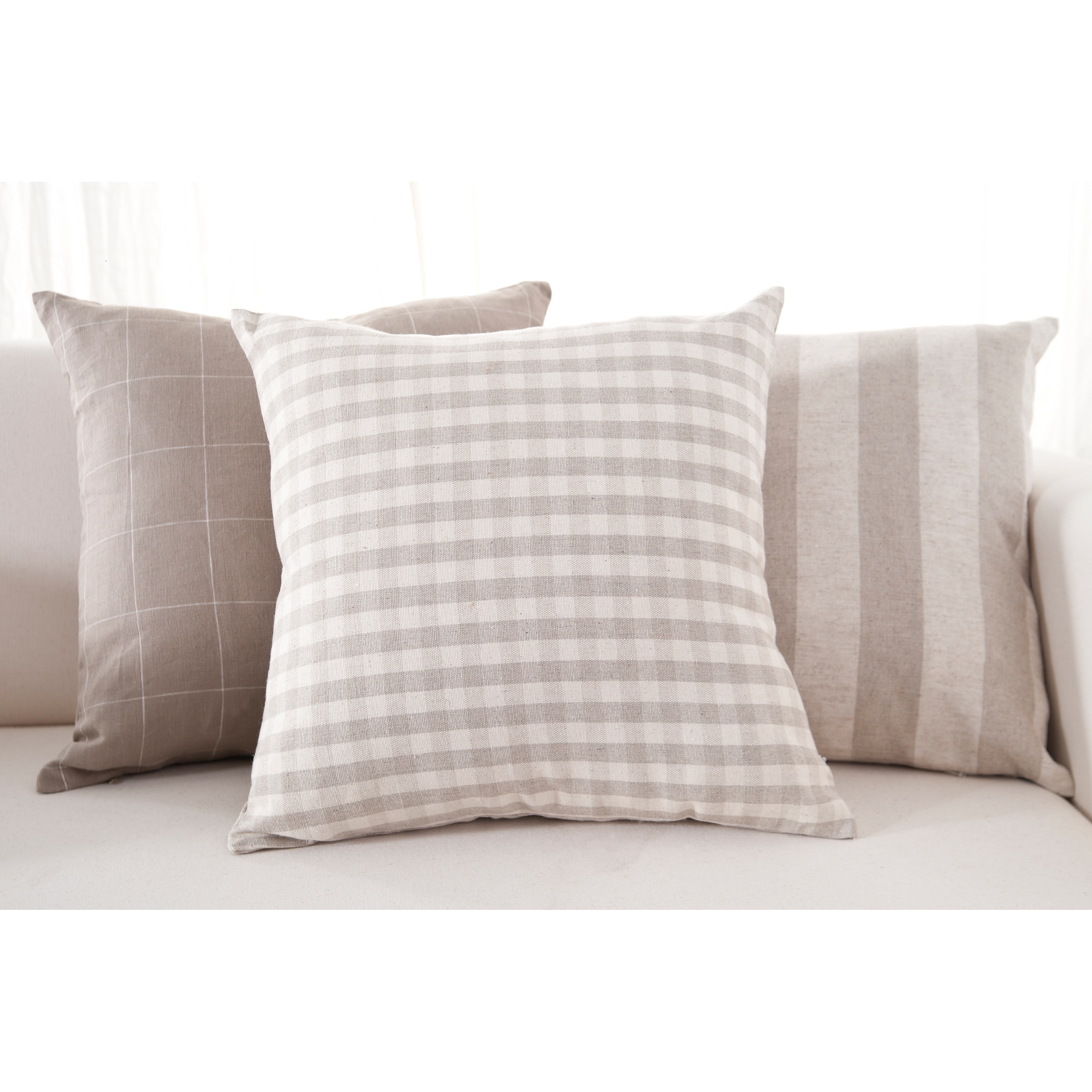 Neutral Decorative 18inch Down Pillows (3 piece set) Free Shipping