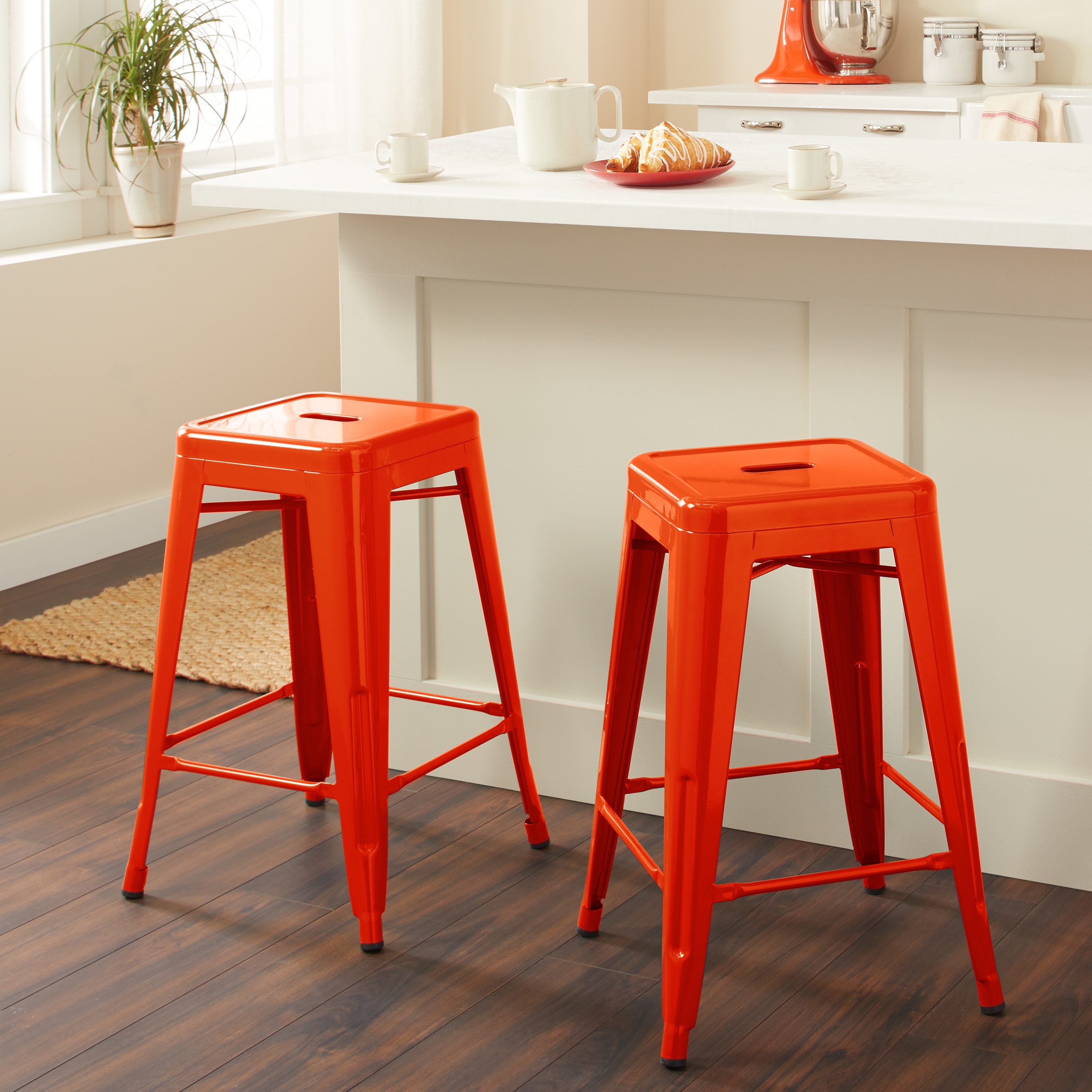 Tabouret Tangerine Metal 24 inch Counter Stools (Set of 2) Today $89