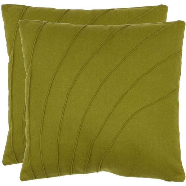 Shop Safavieh Floral 18 Inch Green Decorative Pillows Set Of 2