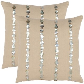 Awe 18-inch Almond Decorative Pillows (Set of 2)