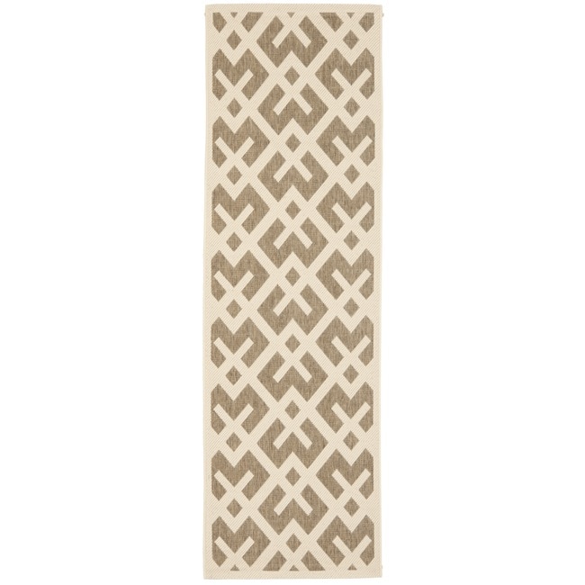 Poolside Brown/bone Indoor Outdoor Synthetic Rug (24 X 911)