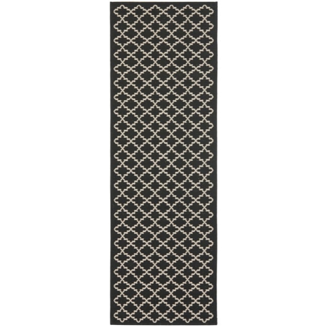 Poolside Black/beige Indoor/outdoor Area Rug (24 X 67)