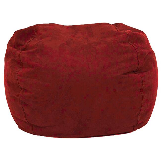 BeanSack Ultra Cinnabar Red Microfiber Suede Lounge Bean Bag Chair