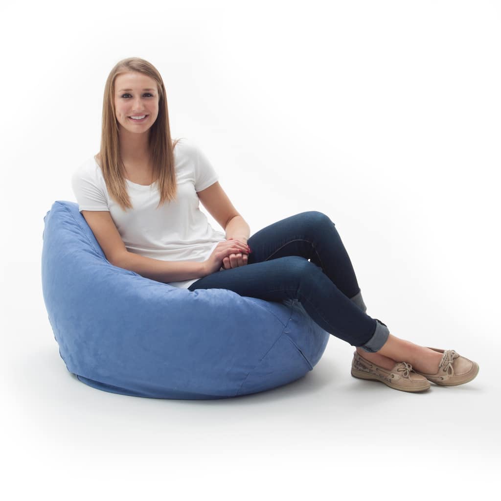 BeanSack Ultra Sky Blue Microfiber Suede Bean Bag Chair