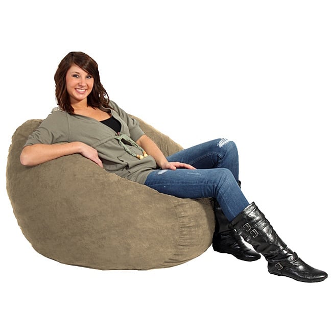 FufSack Tan Microfiber 3-foot Bean Bag Chair