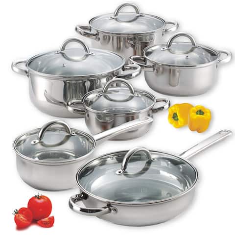 Cook N Home Stainless Steel 12-piece Cookware Set