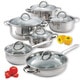 preview thumbnail 1 of 0, Cook N Home Stainless Steel 12-piece Cookware Set