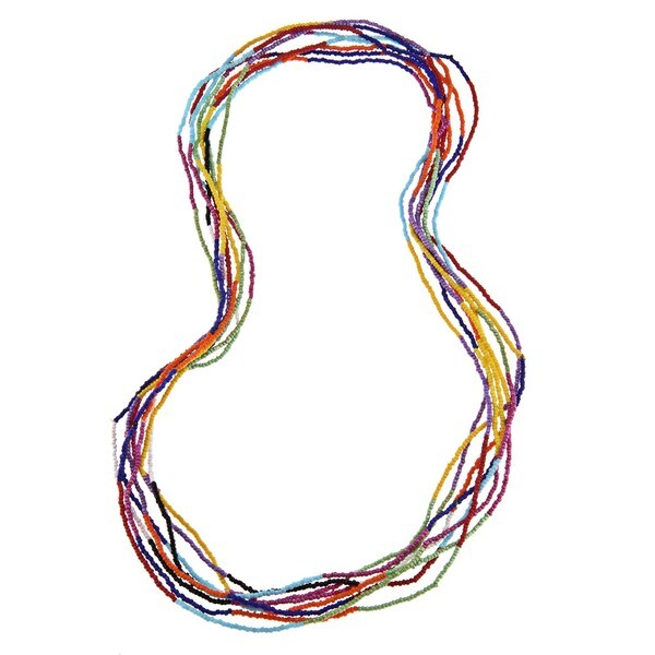 Handmade Bright Color Multi-Strand Beaded Necklace (India)