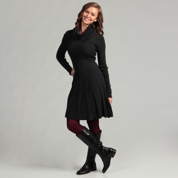 Shop Calvin Klein Women's Charcoal Sweater Dress - Free Shipping Today ...