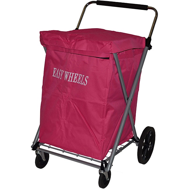 Shop Easy Wheels Fuchsia Canvas Cart Free Shipping Today