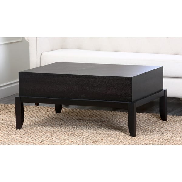 ABBYSON LIVING Wilshire Espresso Rectangle Coffee Table Bed Bath