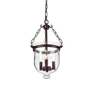 Porch & Den Cherrywood Schieffer Antique Copper Finish Glass Lantern Chandelier. Opens flyout.