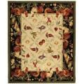 Safavieh Hand-hooked Roosters Ivory/ Black Wool Rug (8'9 x 11'9) - 8'9 x 11'9