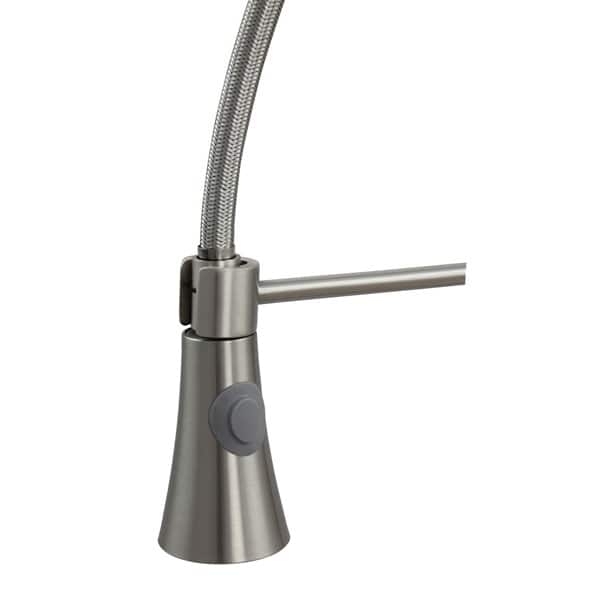 Dyconn 22-inch Contemporary Kitchen Brushed Nickel Swivel Faucet