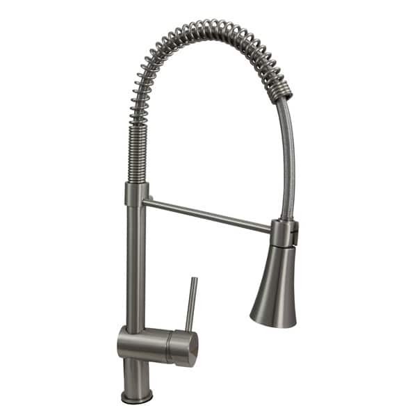 Dyconn 22-inch Contemporary Kitchen Brushed Nickel Swivel Faucet