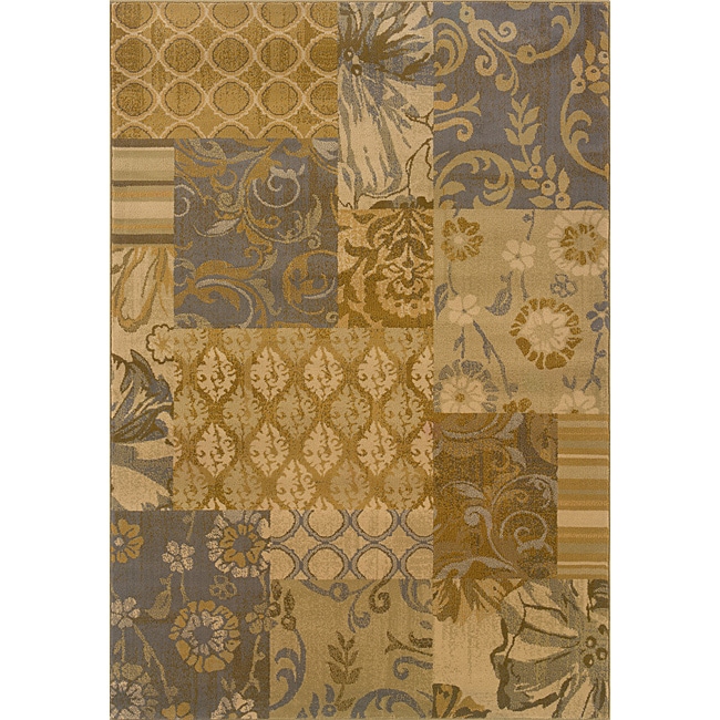 Modern Gold/gray Transitional Area Rug (5 X 76)