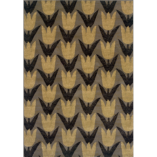 Gold/gray Modern Transitional Area Rug (310 X 55)