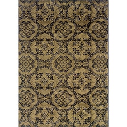 Gray/Black Transitional Polypropylene Area Rug (3'10 x 5'5) Style Haven 3x5   4x6 Rugs