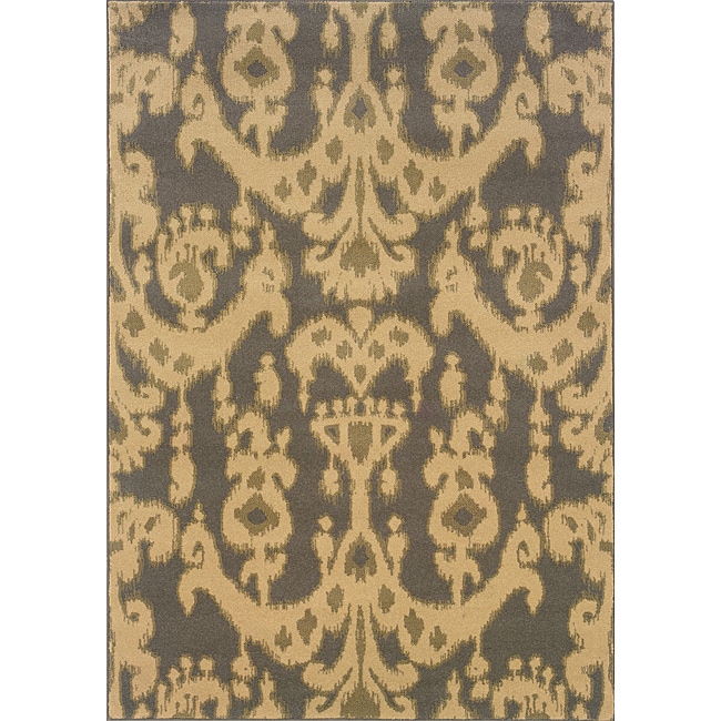 Beige/ Grey Transitional Abstract Area Rug (5 X 76)