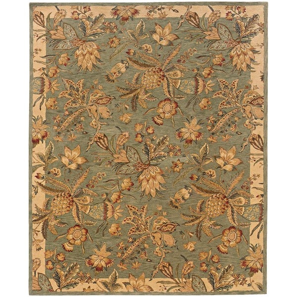 Evan Mini Ribbed Wool Rug Style Haven Evan Botantical Garden Handmade Wool Area Rug - 8'3