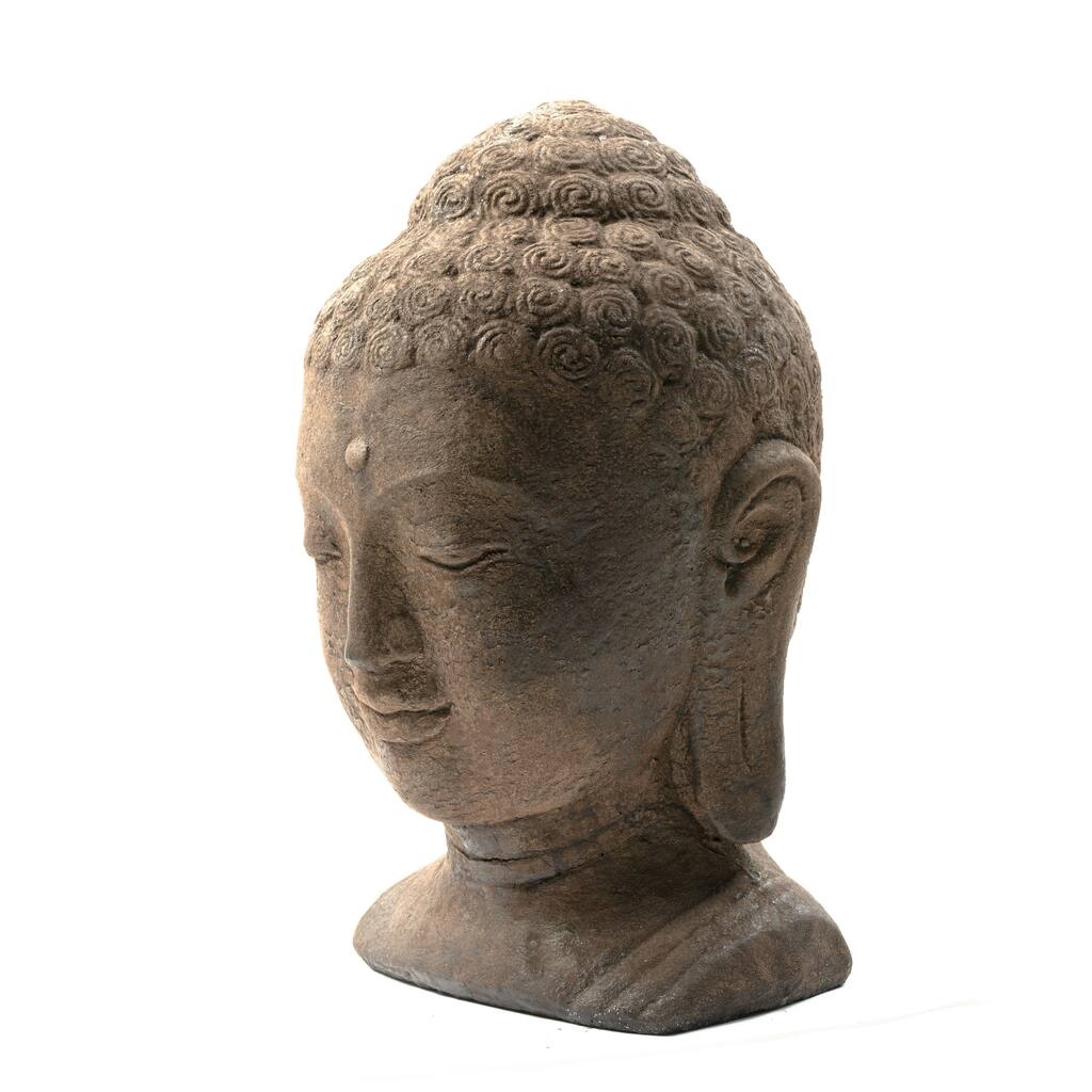 Antiquated Buddha Head Garden Accent