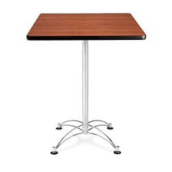 OFM 30 inch Wood laminate Square Cafe height Table with Chrome Base OFM Utility Tables