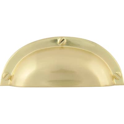Successi Collection Satin Brass 3.75-inch Bin Cup Cabinet Pulls (Pack of 12)