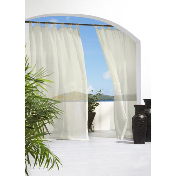 Escape Tab Top Indoor/Outdoor 84 inch Voile Curtain Panel Pair  54 x 84  Free Shipping Today 