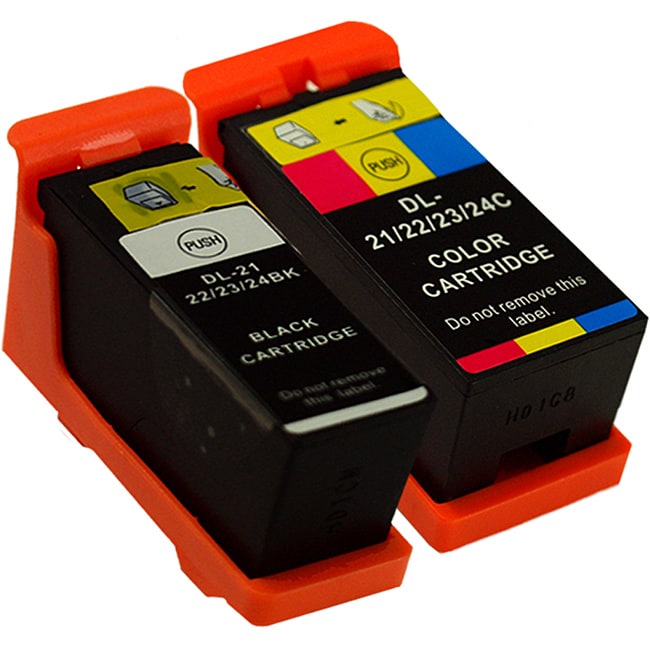 Sophia Global Dell 21 Compatible Black and Color Ink Cartridges (Pack of 2)