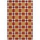 preview thumbnail 2 of 4, Hand-woven Red Anchor Wool Area Rug - 5' x 8' - 5' x 8'