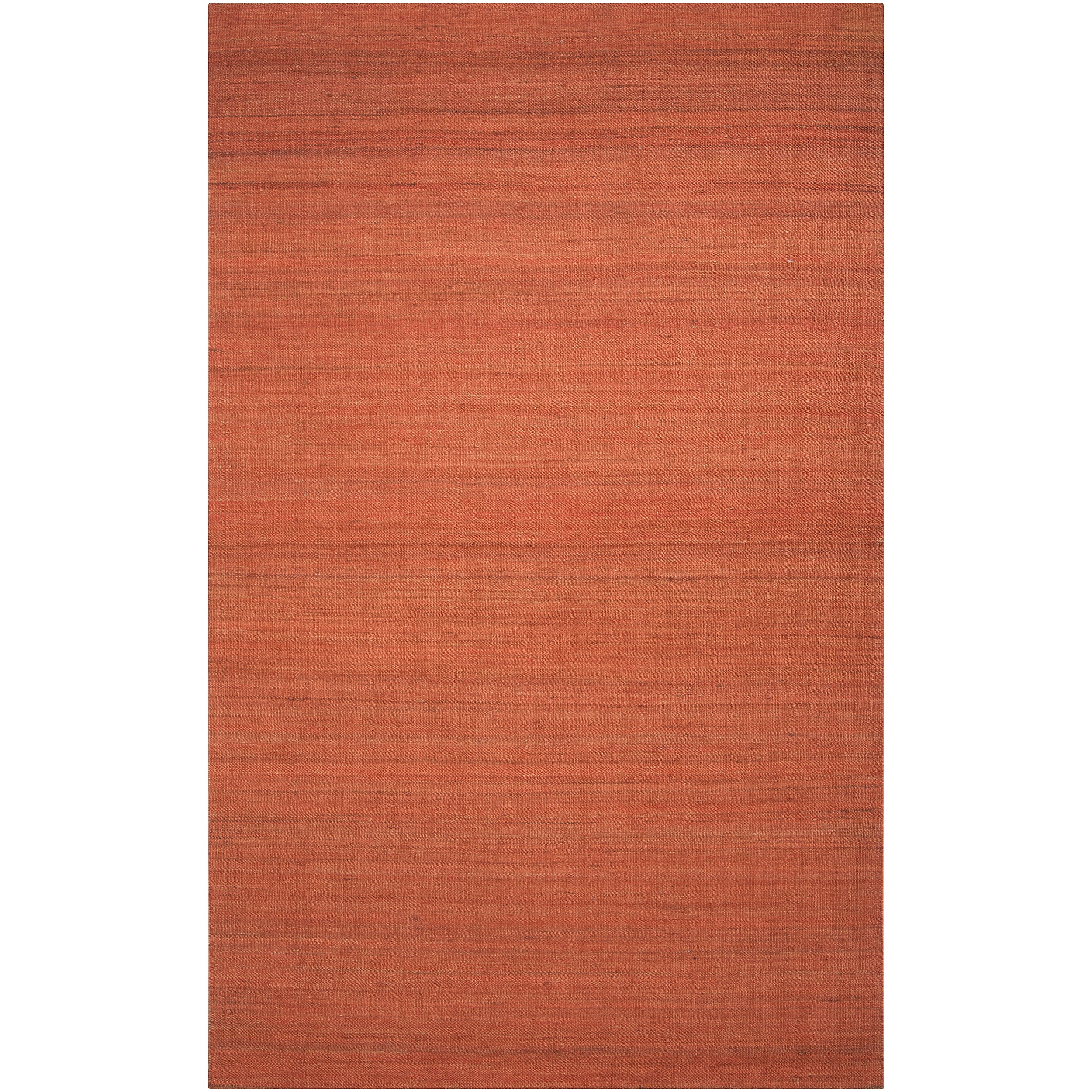 Hand woven Orange Beringer Reversible Jute Rug (5 X 8)