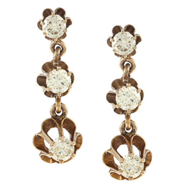 Pre Owned 14k Yellow Gold 1 3ct Tdw Estate Earrings L M Si1 Pre Owned 14k Yellow Gold 1 3ct Tdw Estate Earrings L M