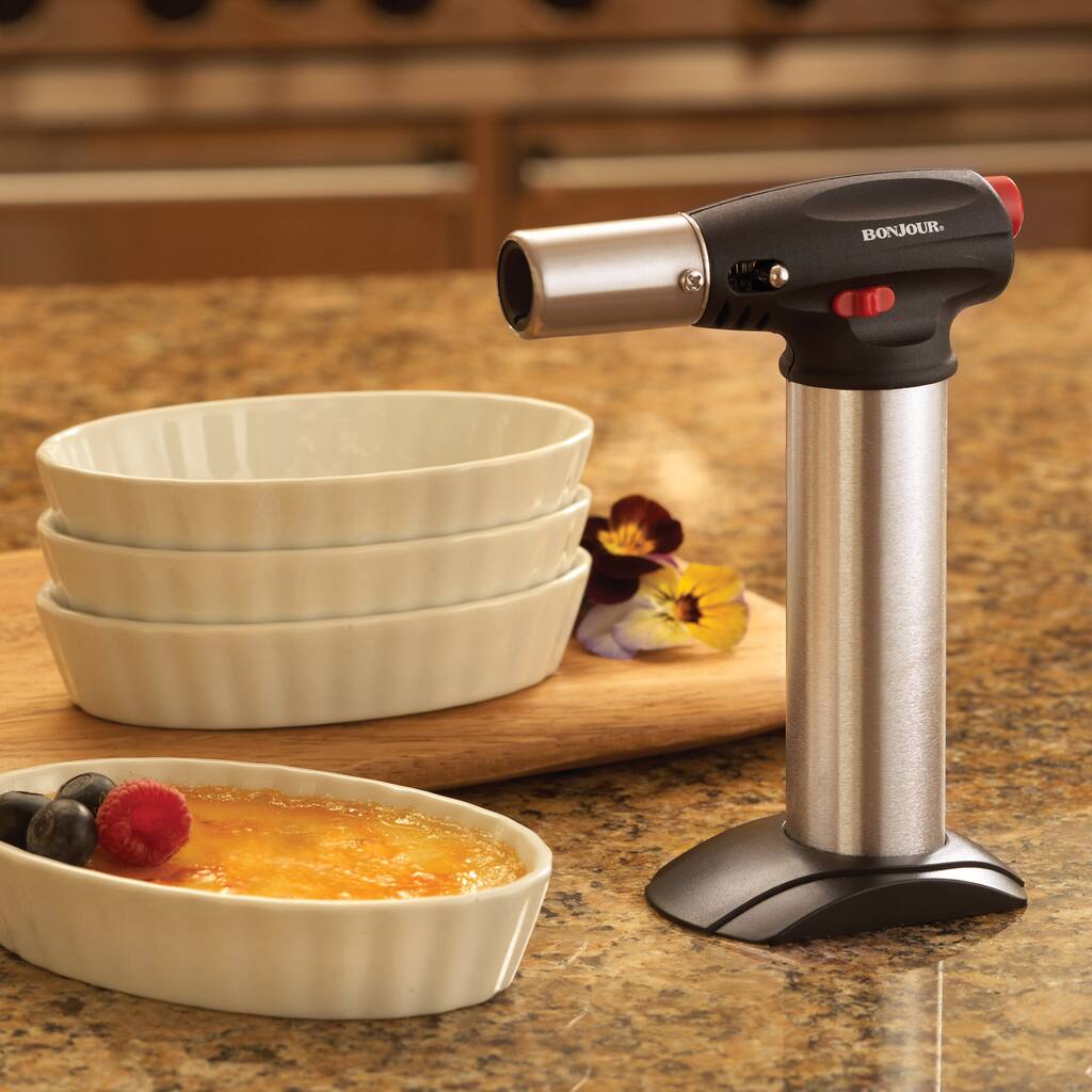 BonJour Chef's Tools Crème Brûlée Torch and 4 Ramekins Set